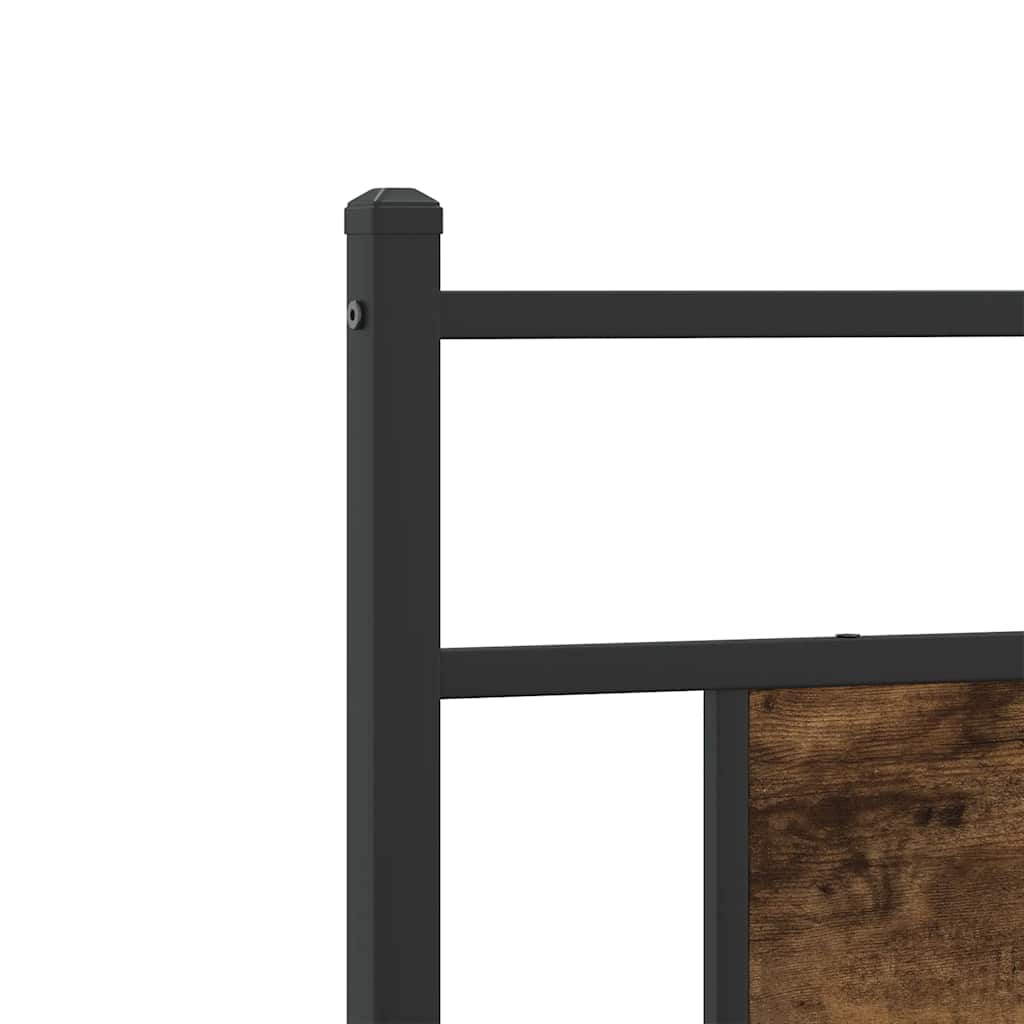 Bed Frame without Mattress Smoked Oak 80x200 cm Engineered Wood