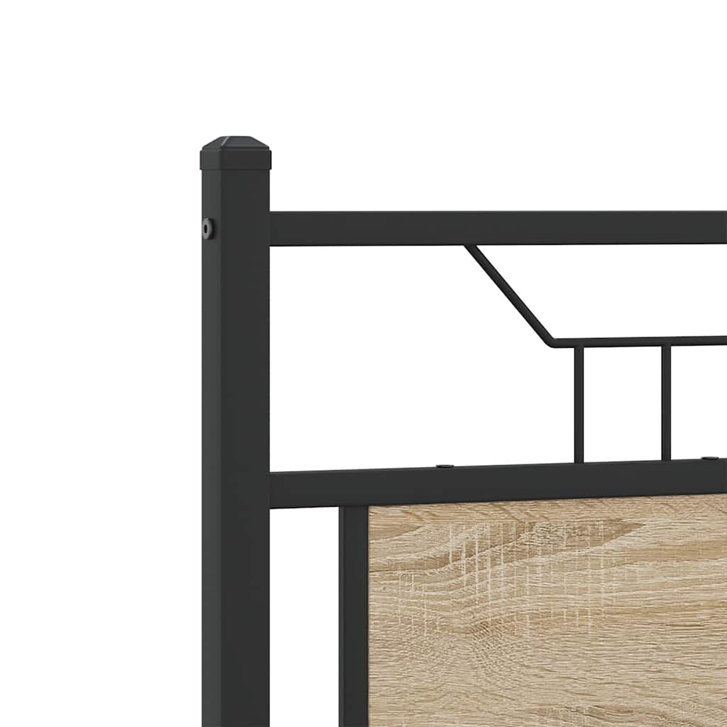 Bed Frame without Mattress Sonoma Oak 120x190 cm Small Double Engineered Wood