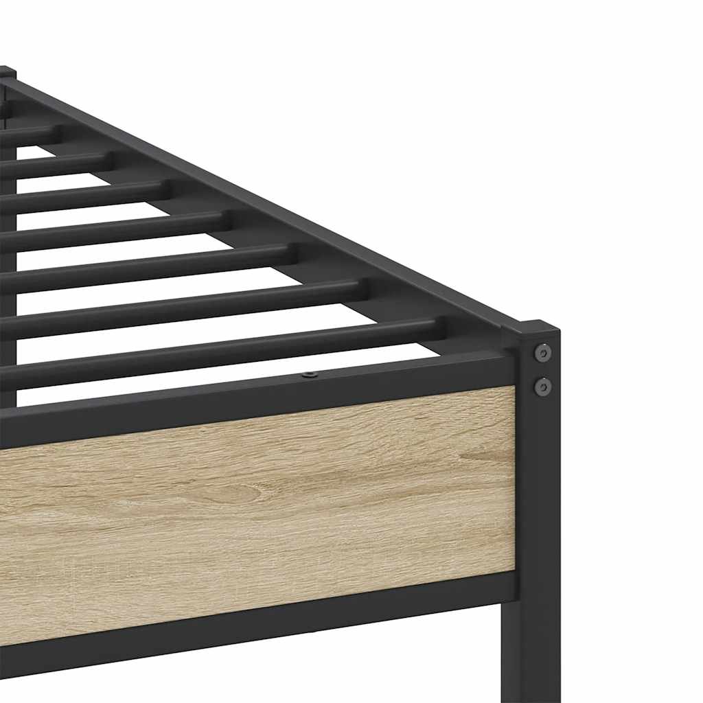 Bed Frame without Mattress Sonoma Oak 183x213 cm Engineered Wood