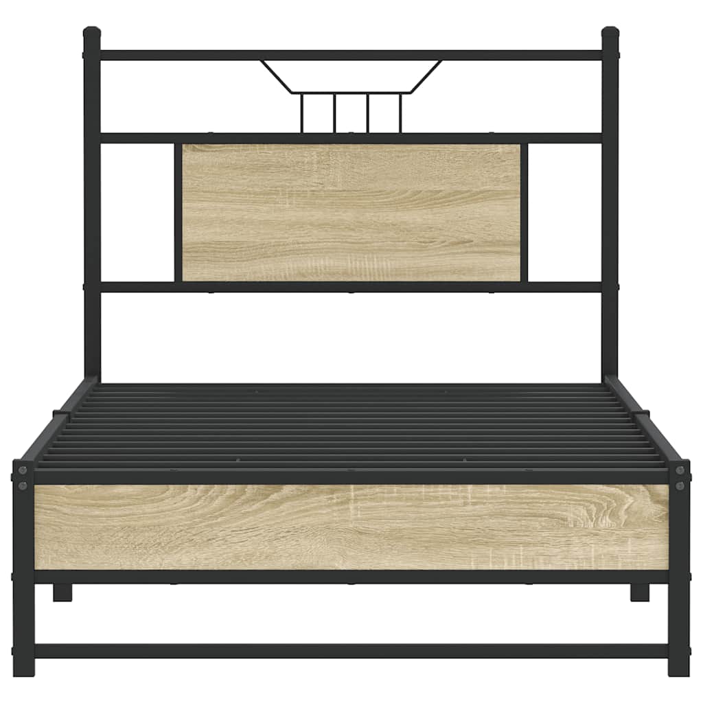 Bed Frame without Mattress Sonoma Oak 90x190 cm Single Engineered Wood