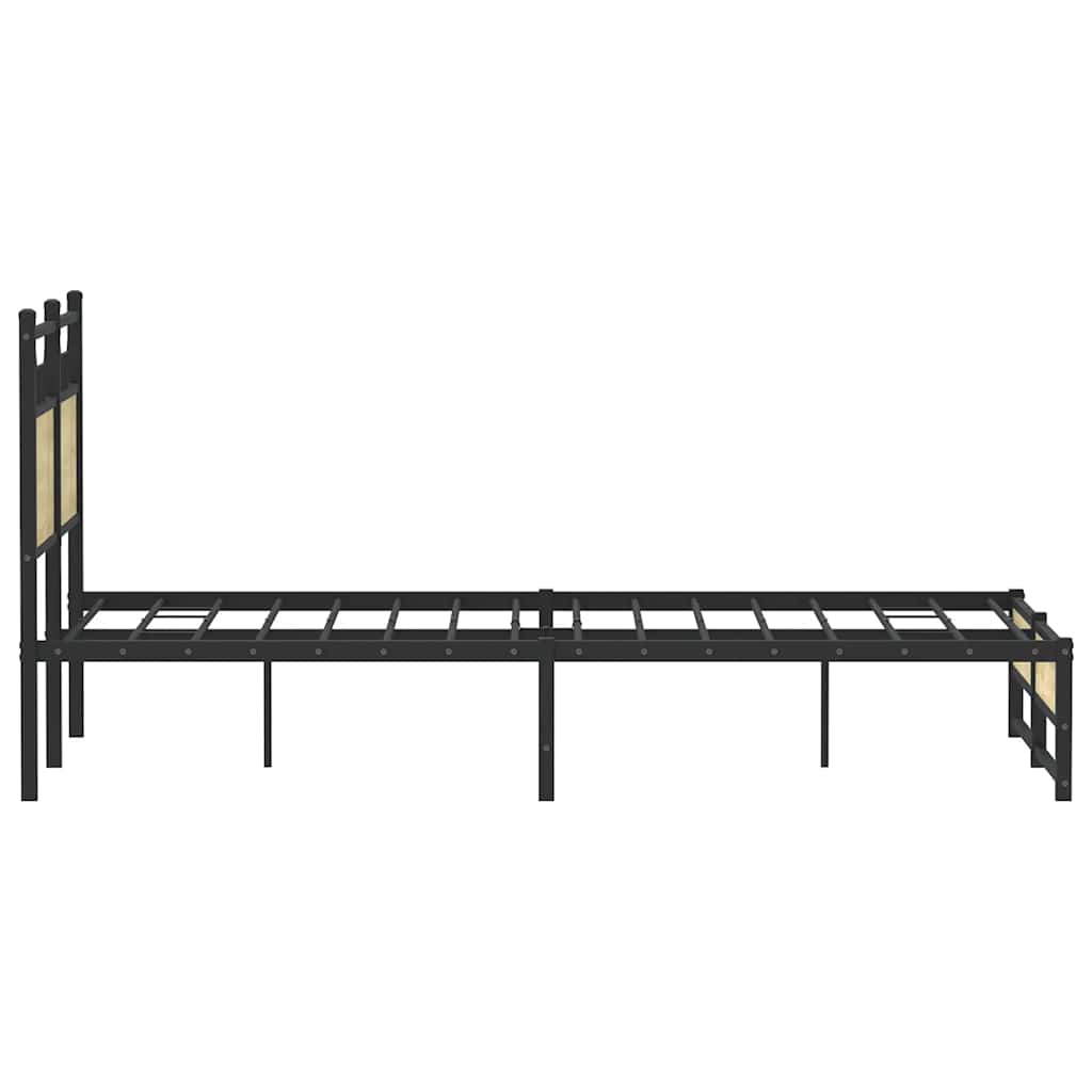 Bed Frame without Mattress Sonoma Oak 120x190 cm Small Double Engineered Wood