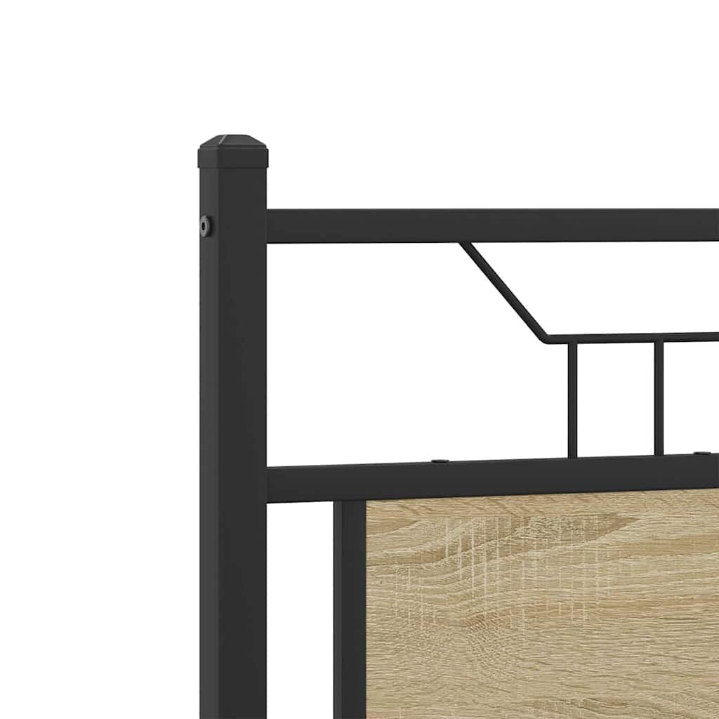 Bed Frame without Mattress Sonoma Oak 120x190 cm Small Double Engineered Wood