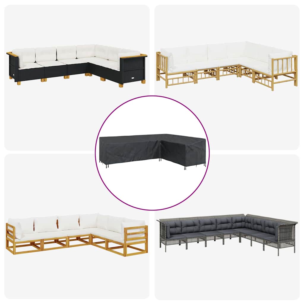 Outdoor Furniture Cover Black 286 x 222 x 80 cm 600D fabric