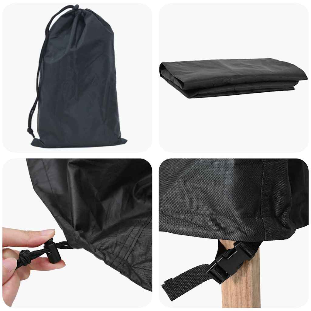 Outdoor Furniture Cover Black 125 x 125 x 74 cm 210D fabric