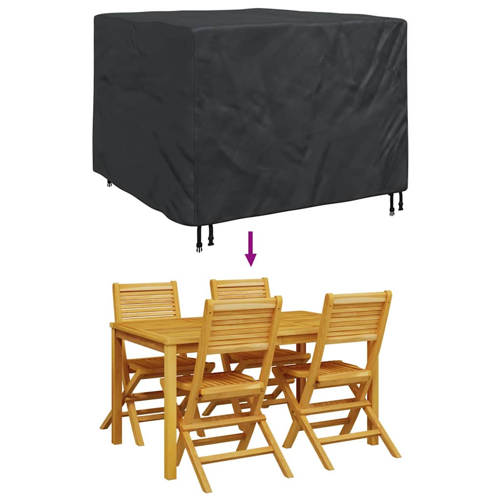 Outdoor Furniture Cover Black 125 x 125 x 74 cm 600D fabric