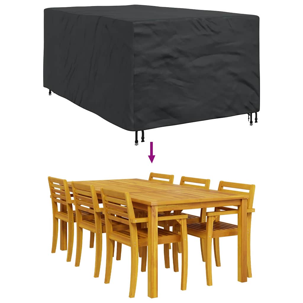 Outdoor Furniture Cover Black 143 x 225 x 90 cm 600D