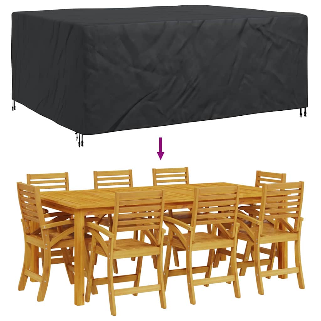 Outdoor Furniture Cover Black 220 x 190 x 85 cm 420D