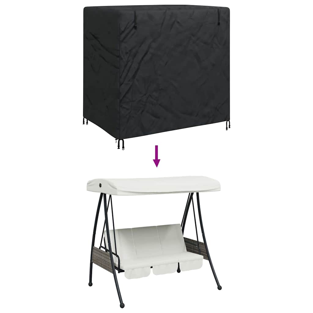 Outdoor Furniture Cover Black 175 x 125 x 160 cm 420D fabric