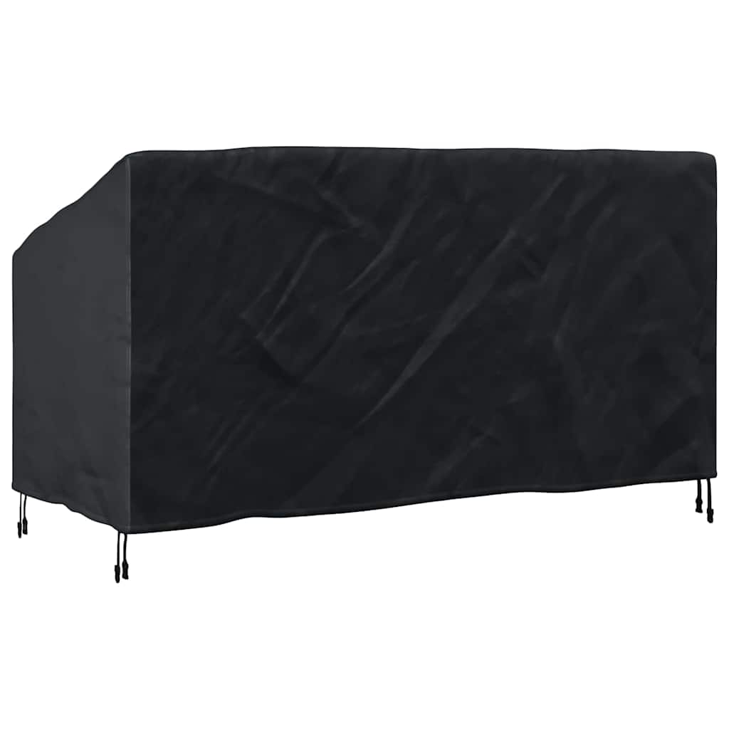 Garden Bench Cover Black 205 x 85 x 65 / 94 cm 210D fabric