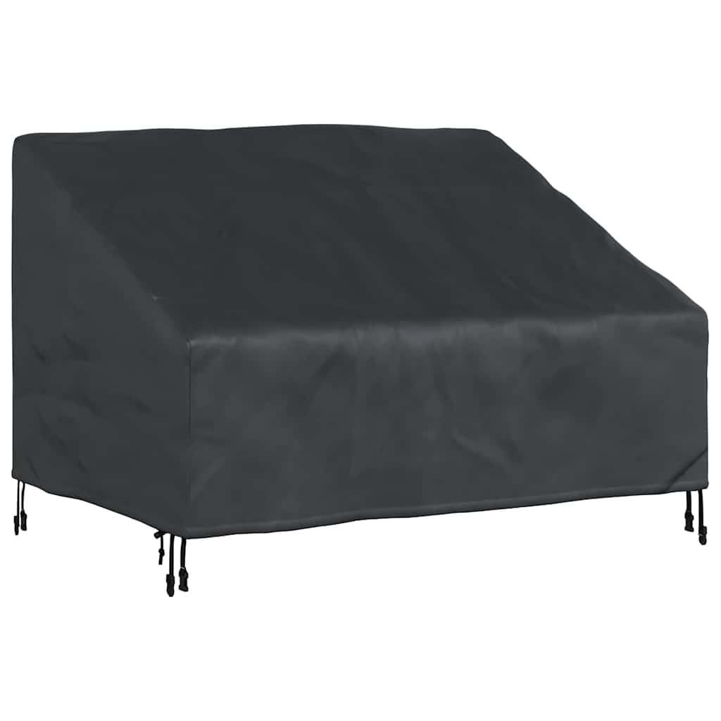 Garden Bench Cover Black 130 x 95 x 40 / 80 cm 420D fabric
