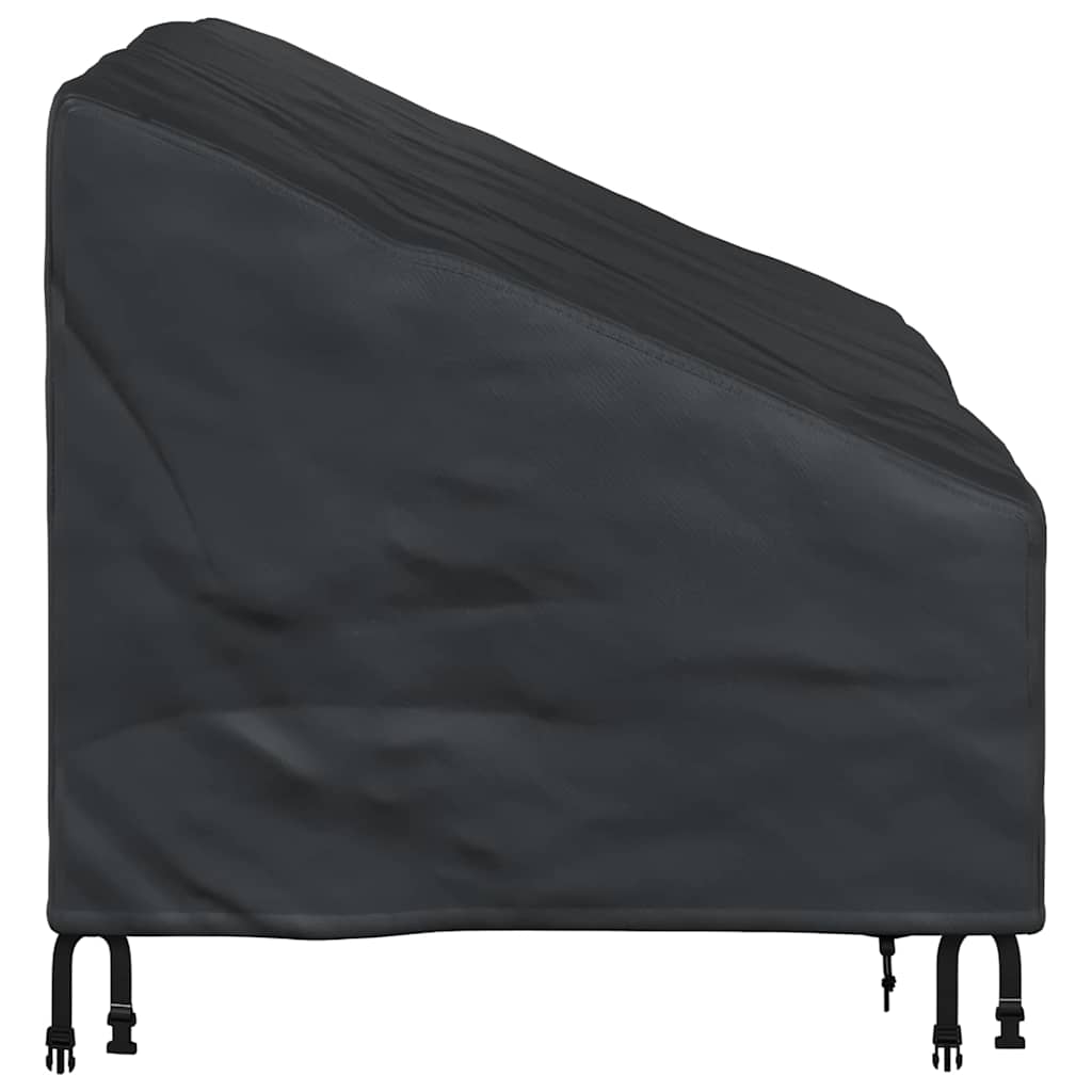 Garden Bench Cover Black 130 x 95 x 40 / 80 cm 600D fabric