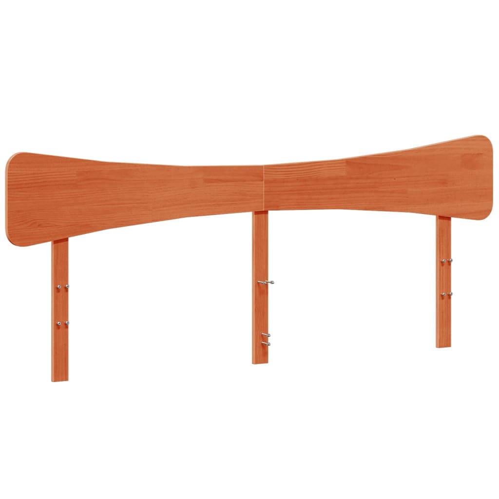 Bed Frame without Mattress Wax Brown 160x200 cm Solid Wood Pine
