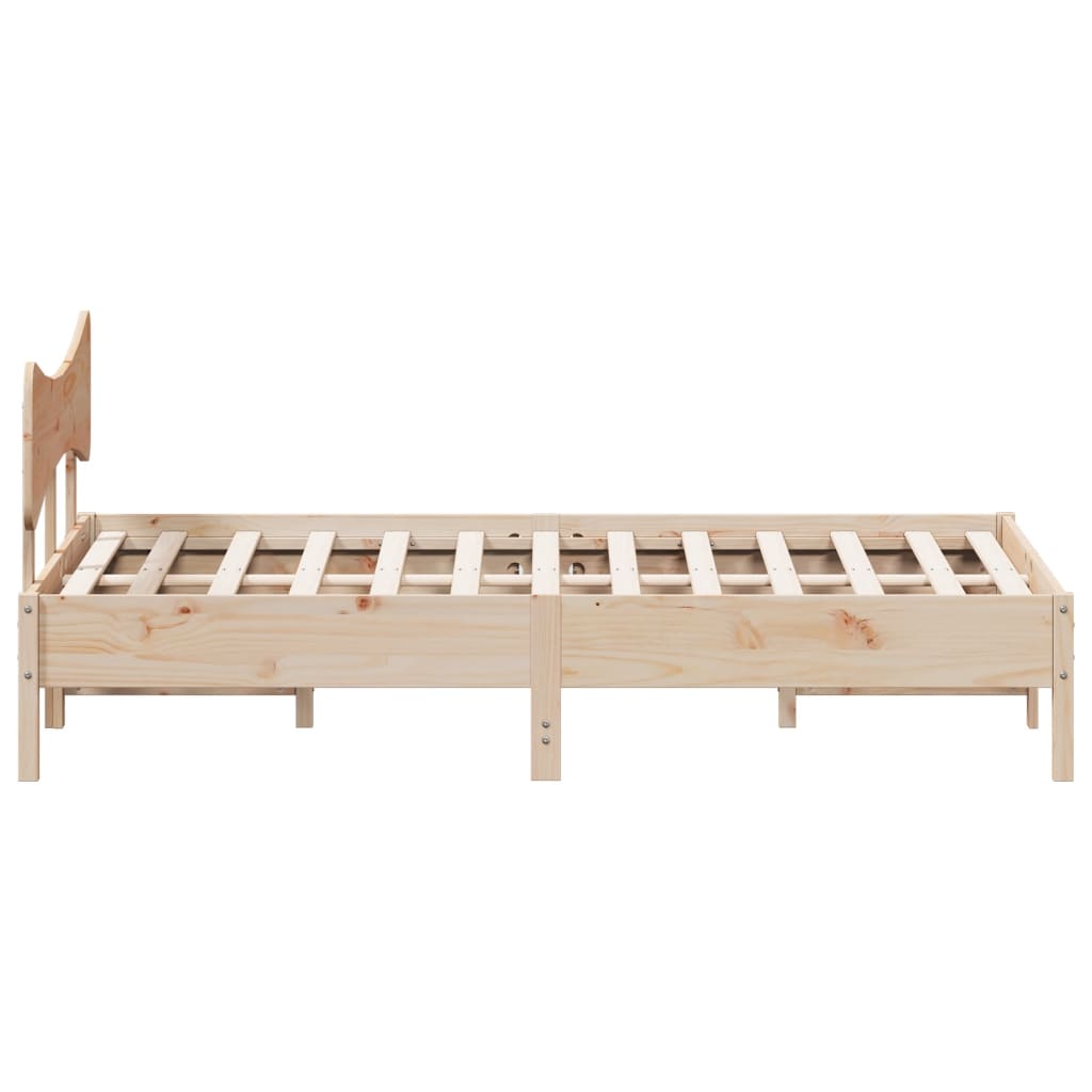 Bed Frame without Mattress 120x200 cm Solid Wood Pine
