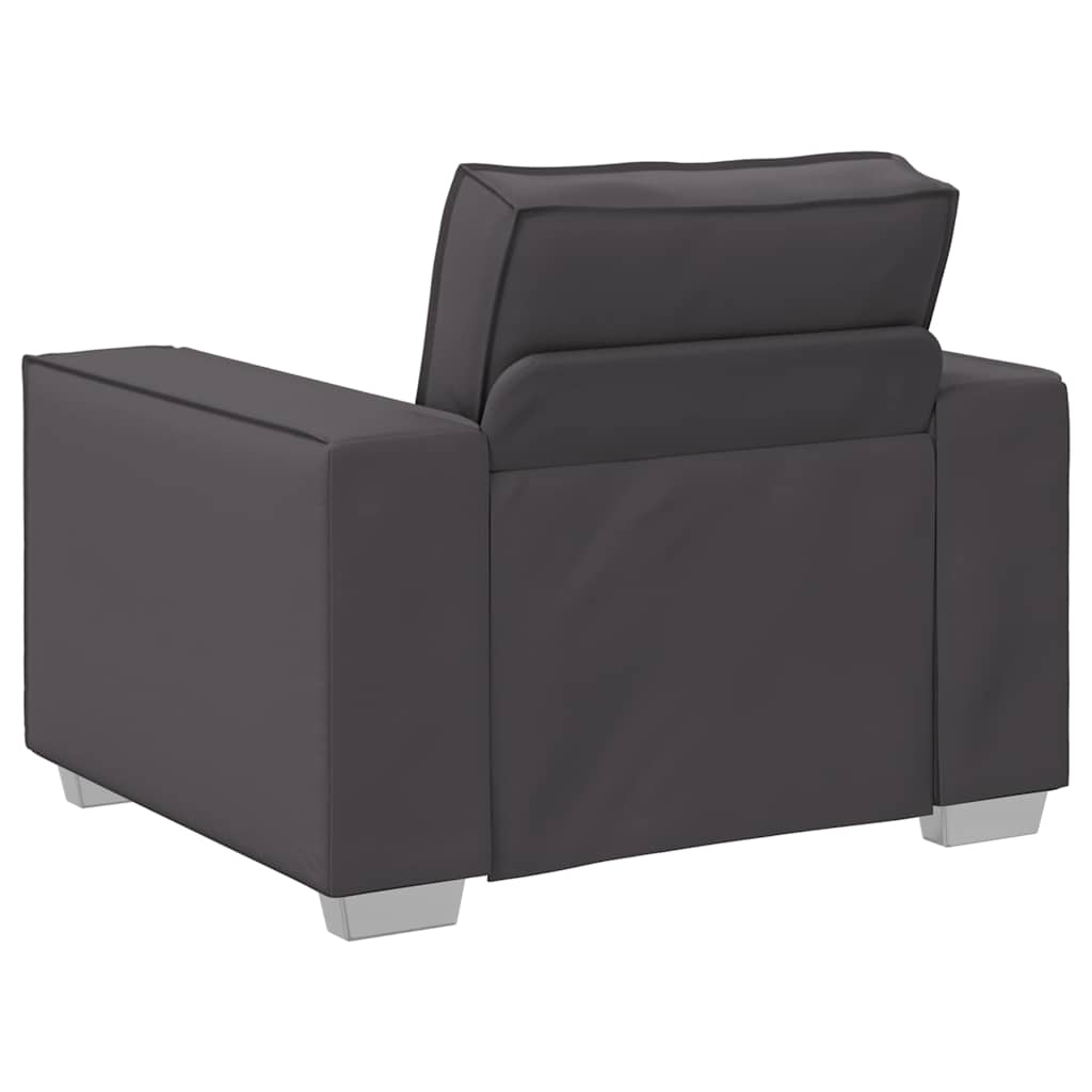 Sofa Chair with Cushion Grey 99 x 78 x 84 cm Artificial Leather