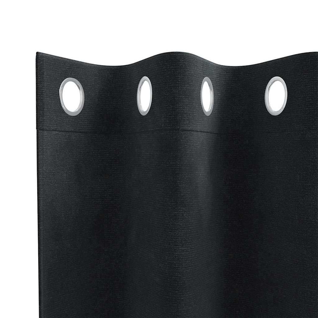 Curtains with Curtains 2 pcs Black 140 x 175 cm Velvet