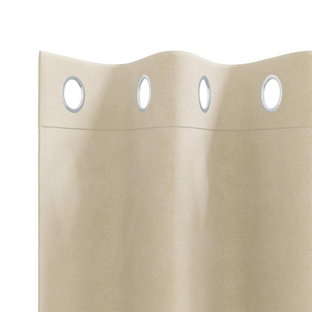 Curtains with Curtains 2 pcs Cream 140 x 260 cm Velvet