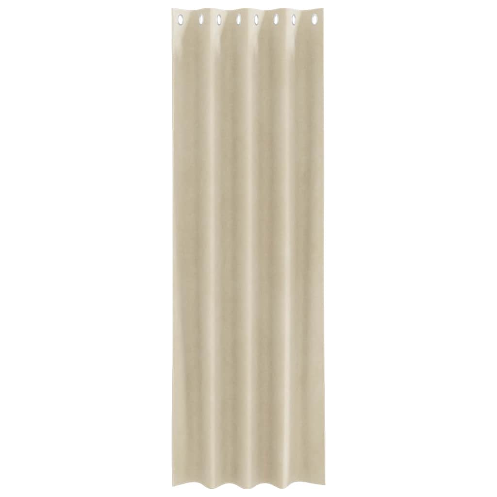 Curtains with Curtains 2 pcs Cream 140 x 260 cm Velvet