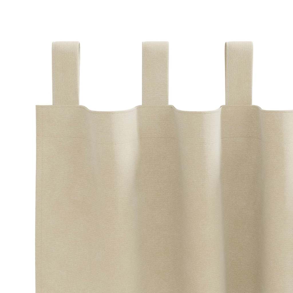 Curtains with Curtains 2 pcs Cream 140 x 245 cm Velvet