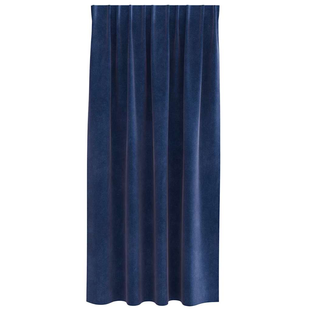 Curtains with Curtains 2 pcs Dark Blue 140 x 175 cm Velvet