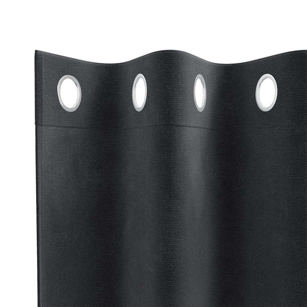 Curtains with Curtains 2 pcs Dark grey 140 x 260 cm Velvet