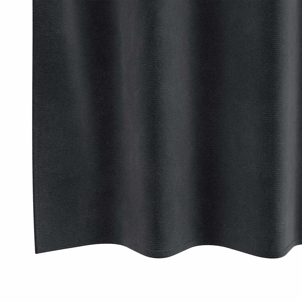Curtains with Curtains 2 pcs Dark grey 140 x 260 cm Velvet