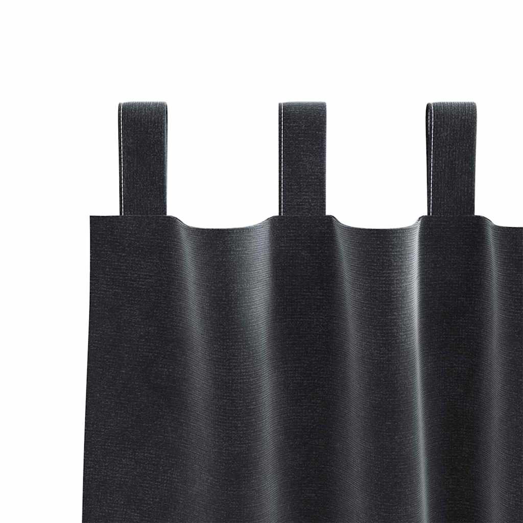 Curtains with Curtains 2 pcs Dark grey 140 x 260 cm Velvet