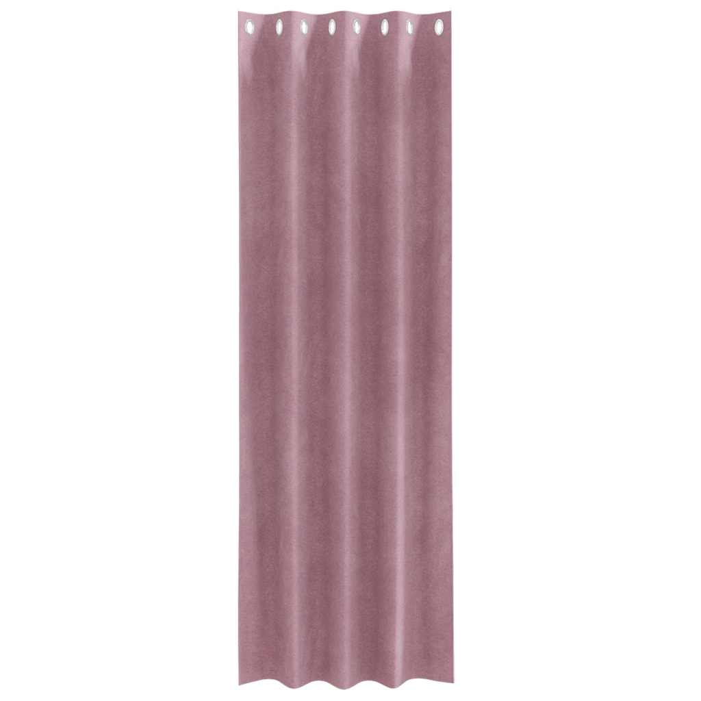 Curtains with Curtains 2 pcs Dark pink 140 x 245 cm Velvet