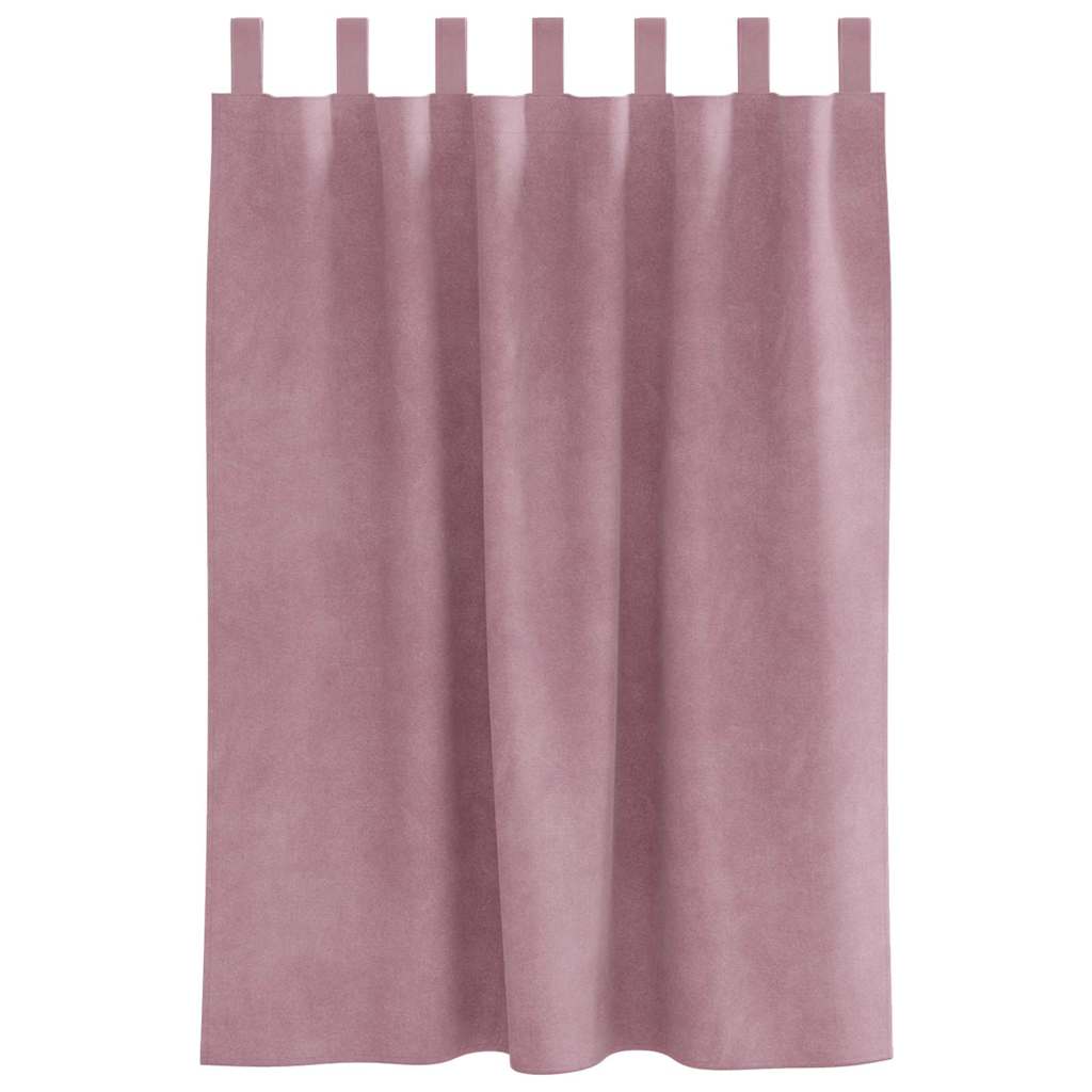 Curtains with Curtains 2 pcs Dark pink 140 x 140 cm Velvet