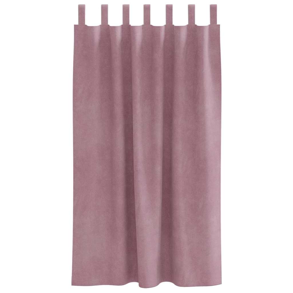 Curtains with Curtains 2 pcs Dark pink 140 x 175 cm Velvet