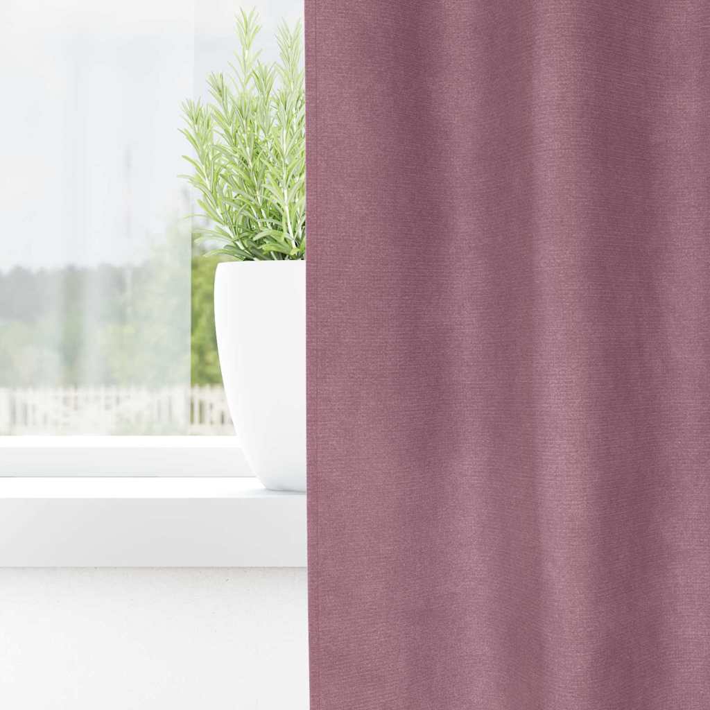 Curtains with Curtains 2 pcs Dark pink 140 x 225 cm Velvet