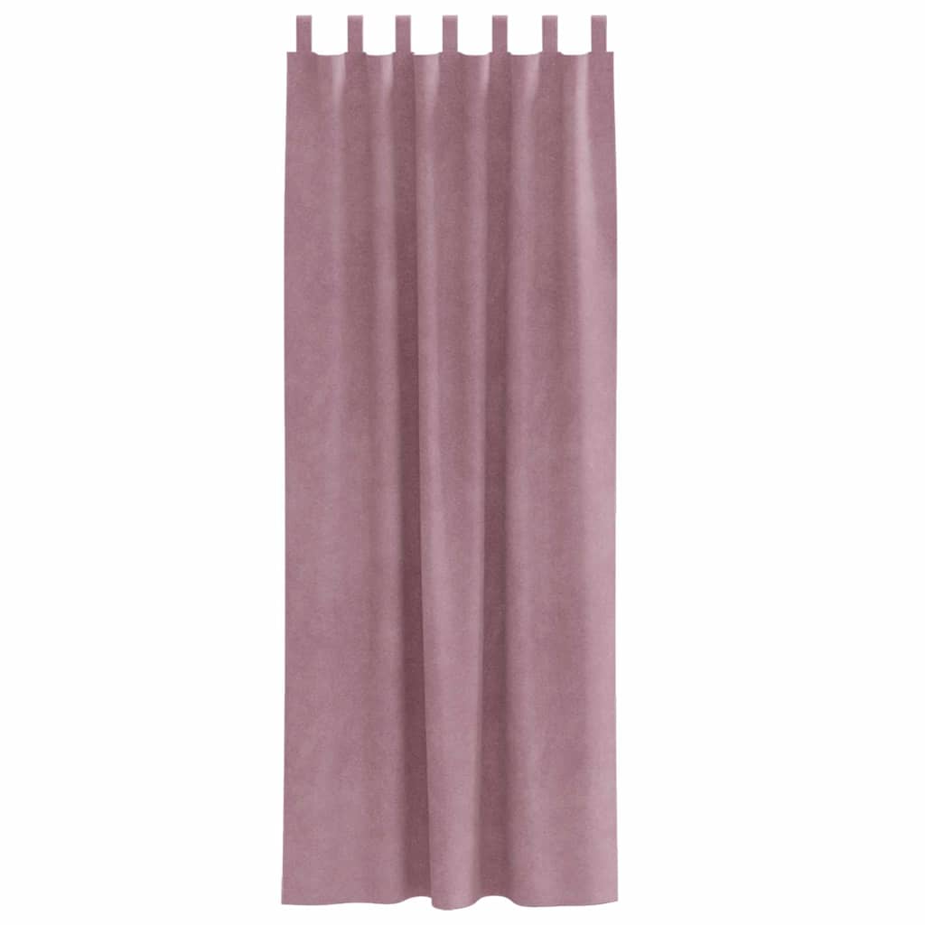 Curtains with Curtains 2 pcs Dark pink 140 x 225 cm Velvet