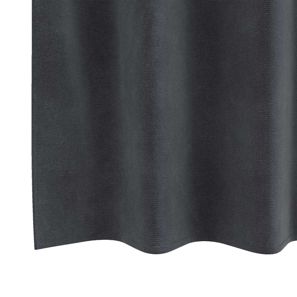 Curtains with Curtains 2 pcs Light grey 140 x 140 cm Velvet