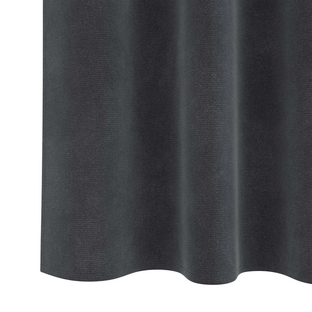 Curtains with Curtains 2 pcs Light Grey 140 x 260 cm Velvet