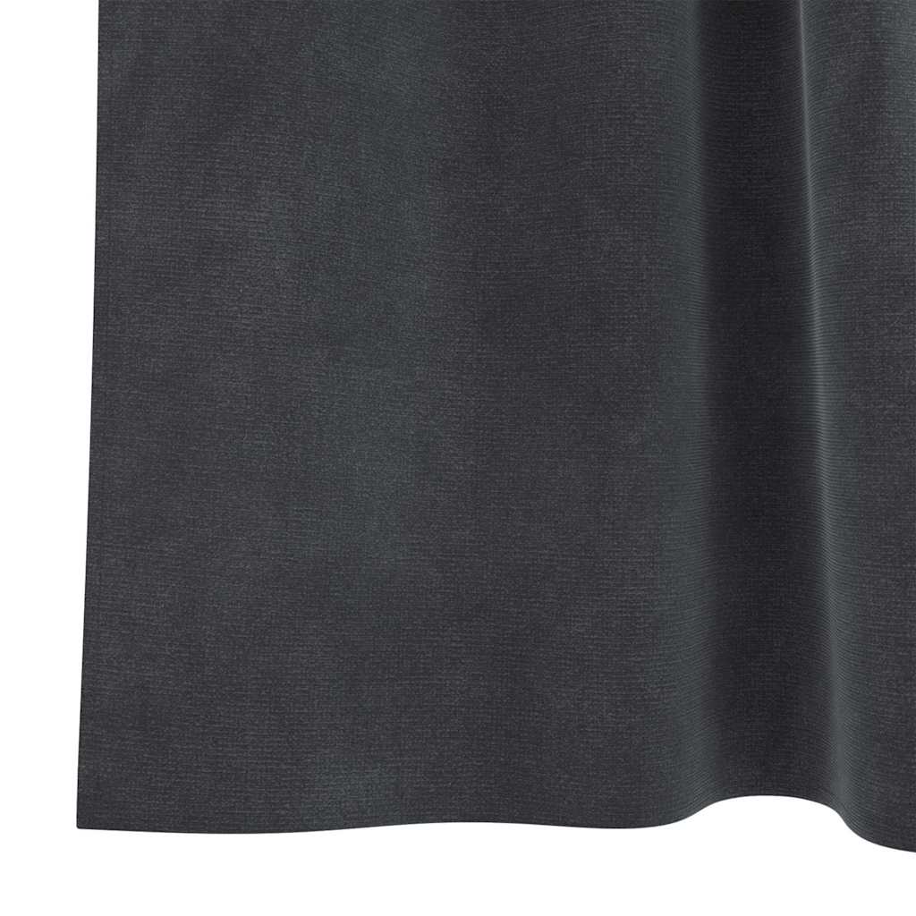 Curtains with Curtains 2 pcs Light grey 140 x 260 cm Velvet