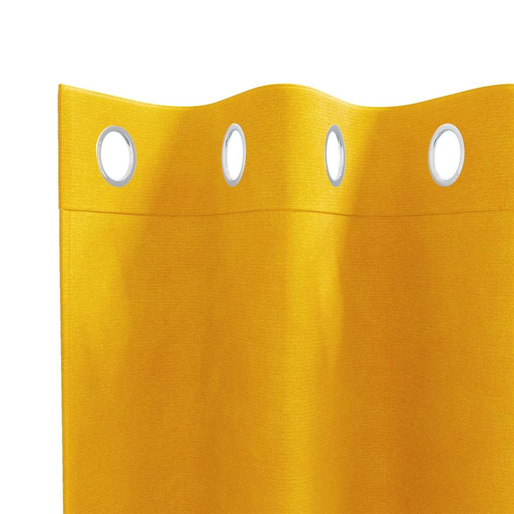 Curtains with Curtains 2 pcs Mustard Yellow 140 x 225 cm Velvet