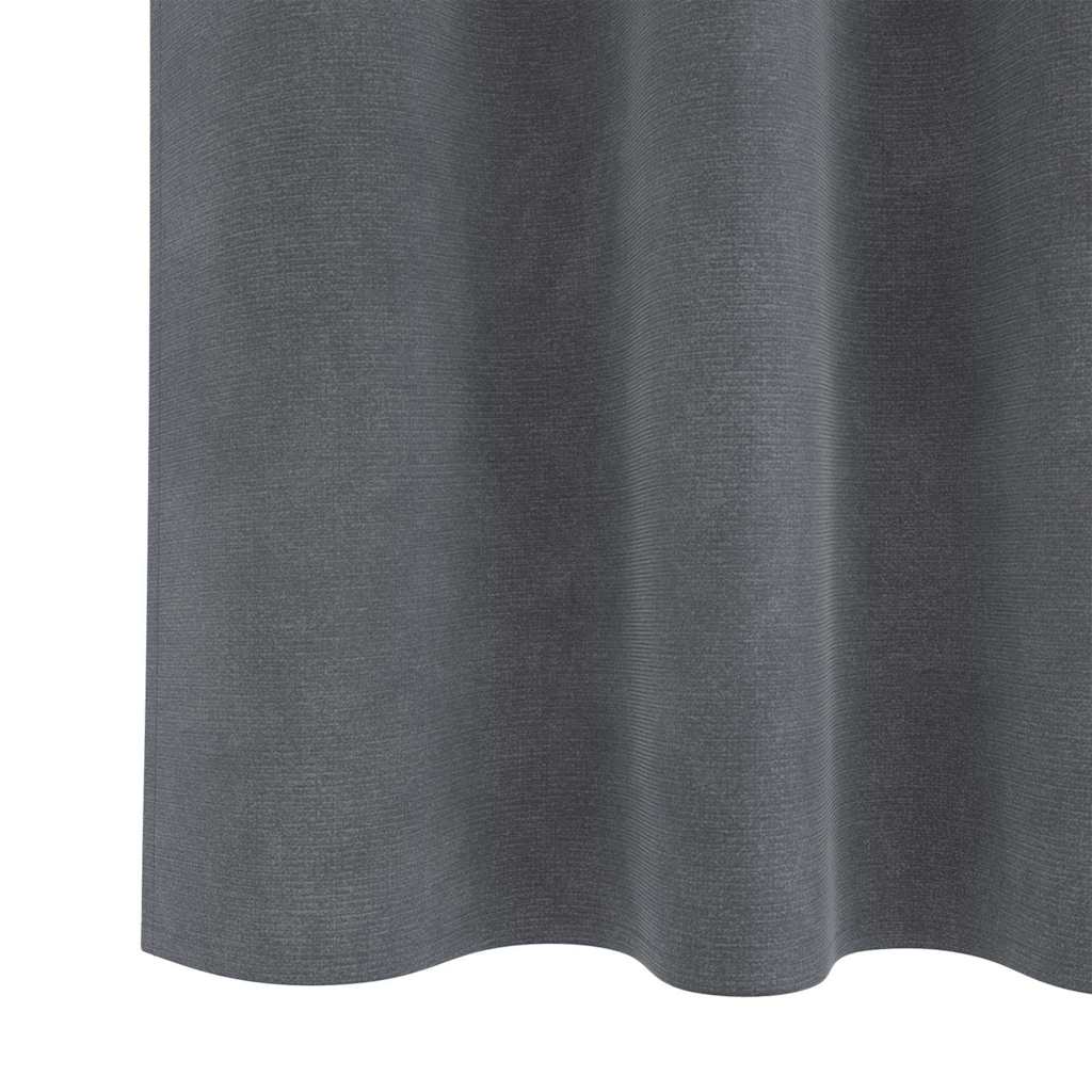 Curtains with Curtains 2 pcs Light grey 140 x 225 cm Velvet