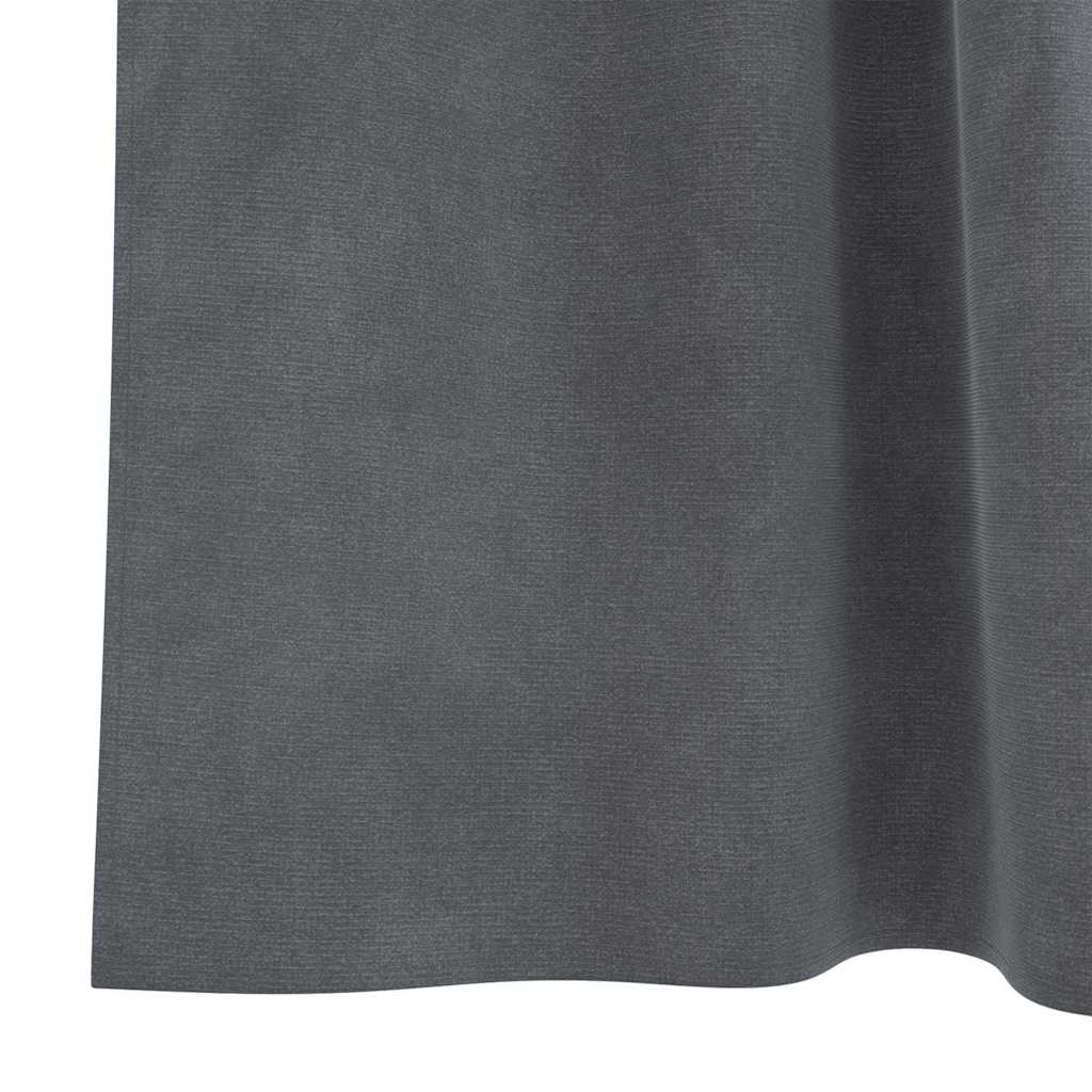 Curtains with Curtains 2 pcs Light grey 140 x 225 cm Velvet