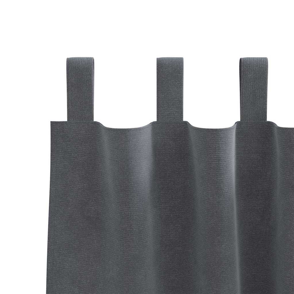 Curtains with Curtains 2 pcs Light grey 140 x 245 cm Velvet