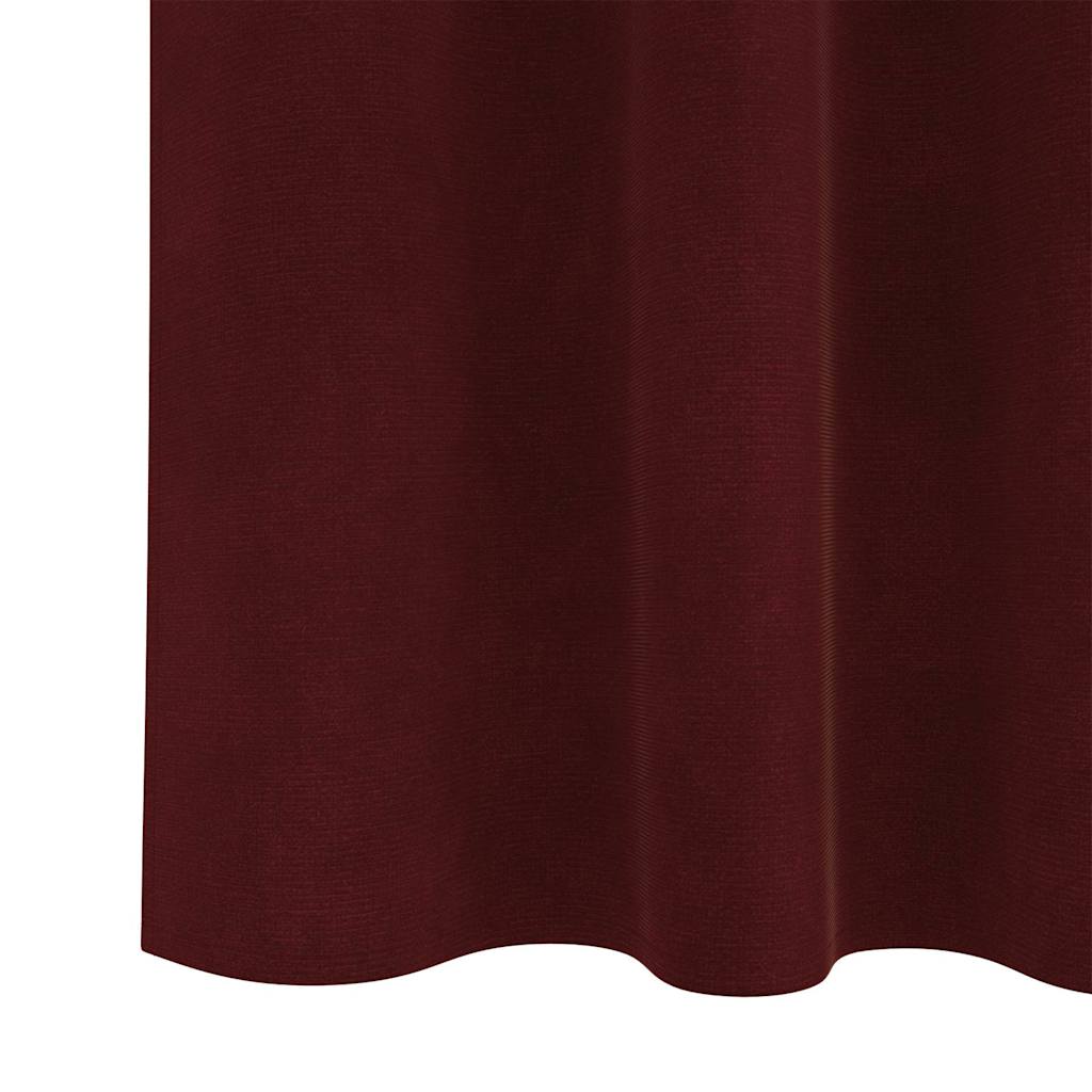 Curtains with Curtains 2 pcs Wine red 140 x 245 cm Velvet
