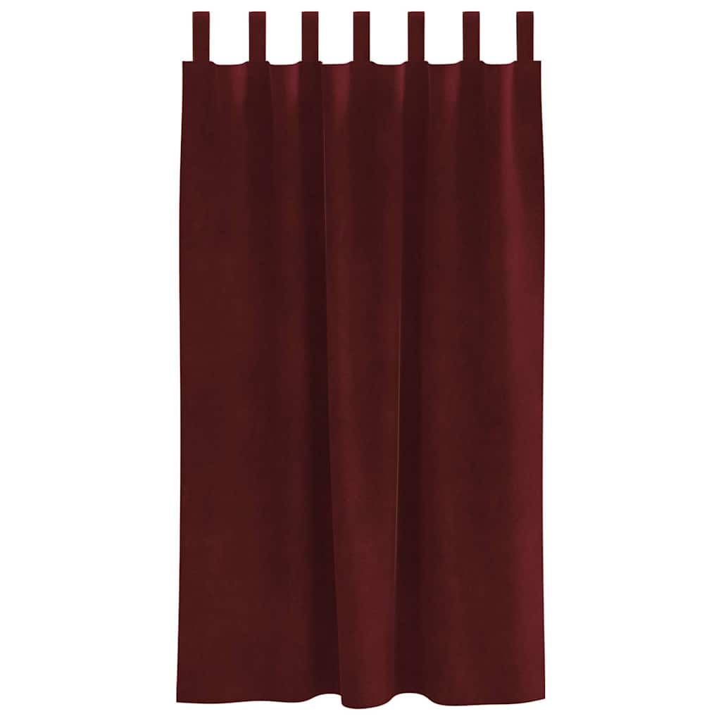 Curtains with Curtains 2 pcs Wine red 140 x 175 cm Velvet