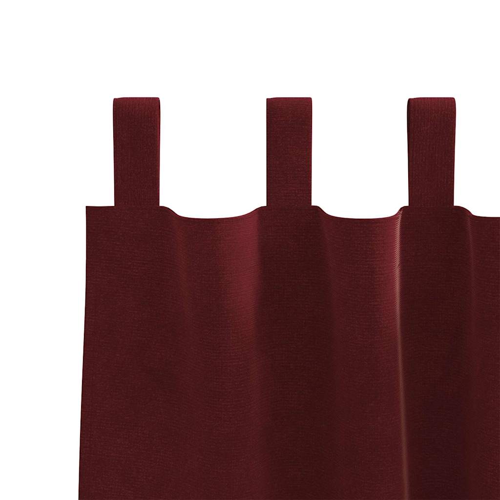 Curtains with Curtains 2 pcs Wine Red 140 x 260 cm Velvet