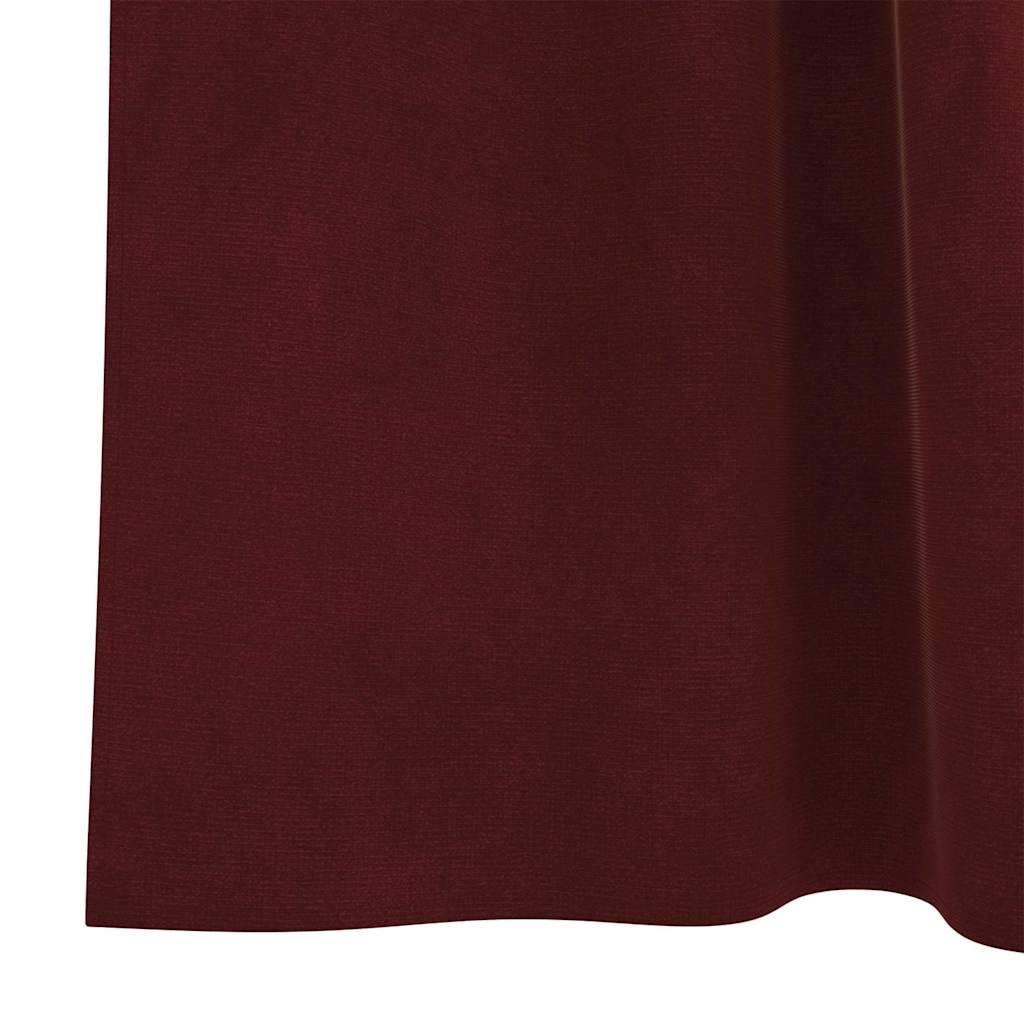 Curtains with Curtains 2 pcs Wine Red 140 x 260 cm Velvet