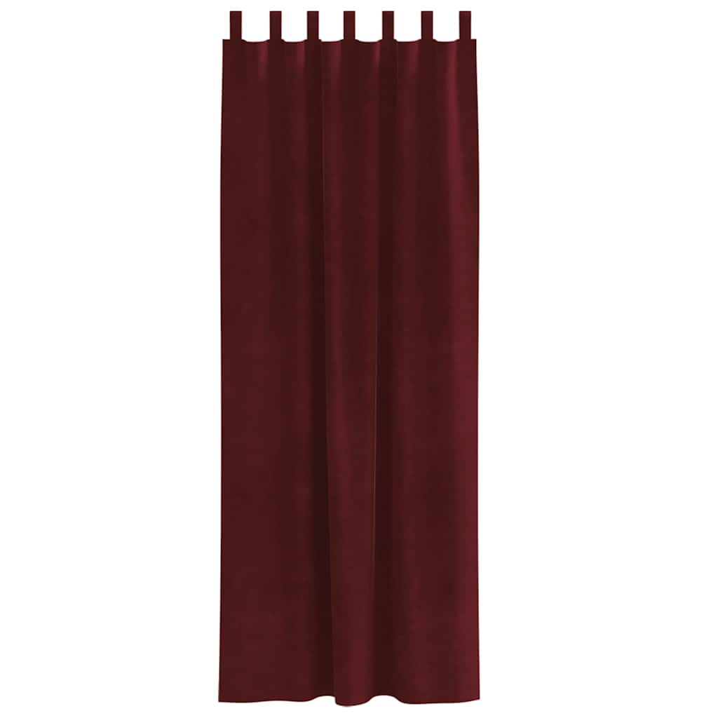 Curtains with Curtains 2 pcs Wine Red 140 x 260 cm Velvet