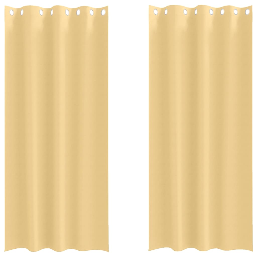 Blackout Curtains with Curtains Beige Polyester