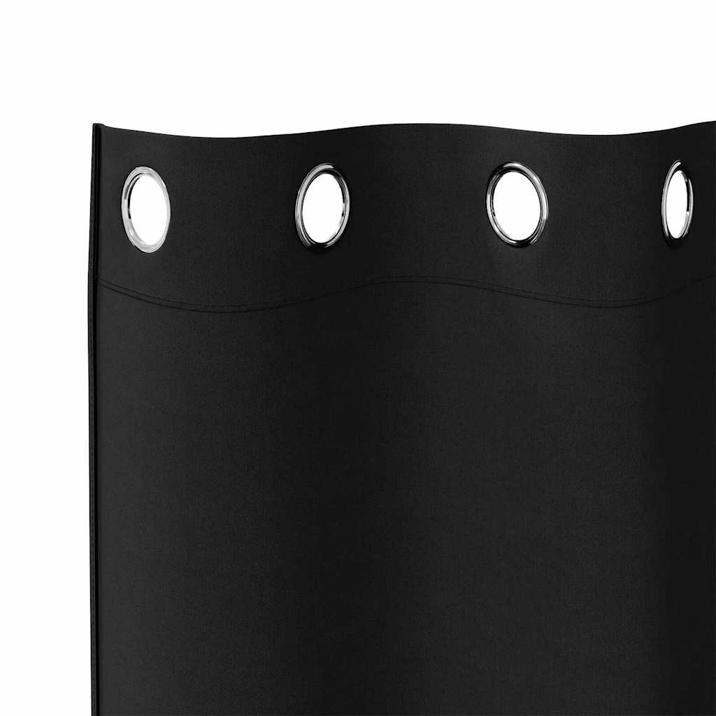 Blackout Curtains with Curtains Black Polyester