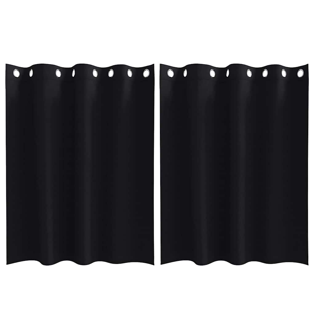Blackout Curtains with Curtains Black Polyester