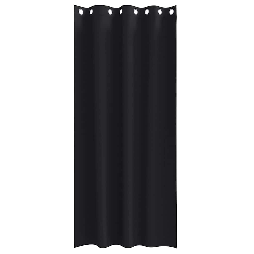 Blackout Curtains with Curtains Black Polyester