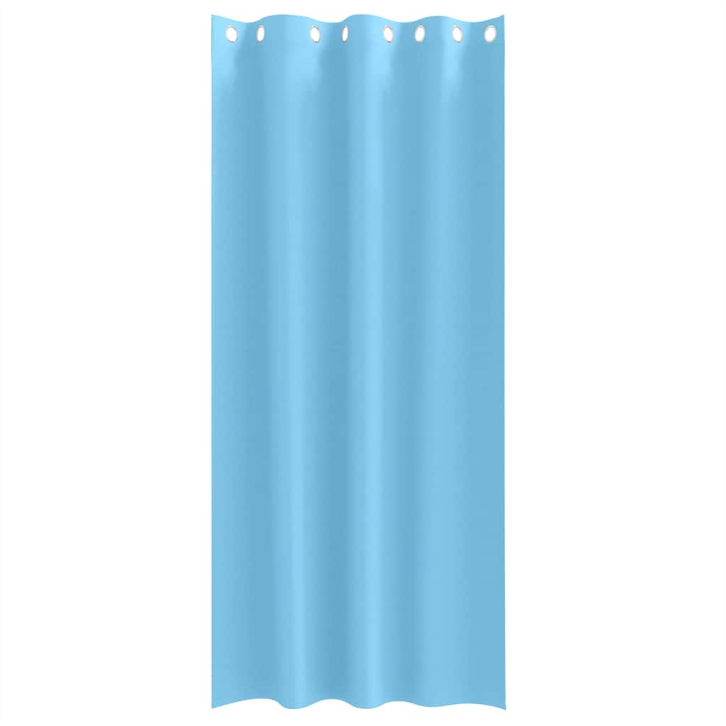Blackout Curtains with Curtains Light Blue Polyester