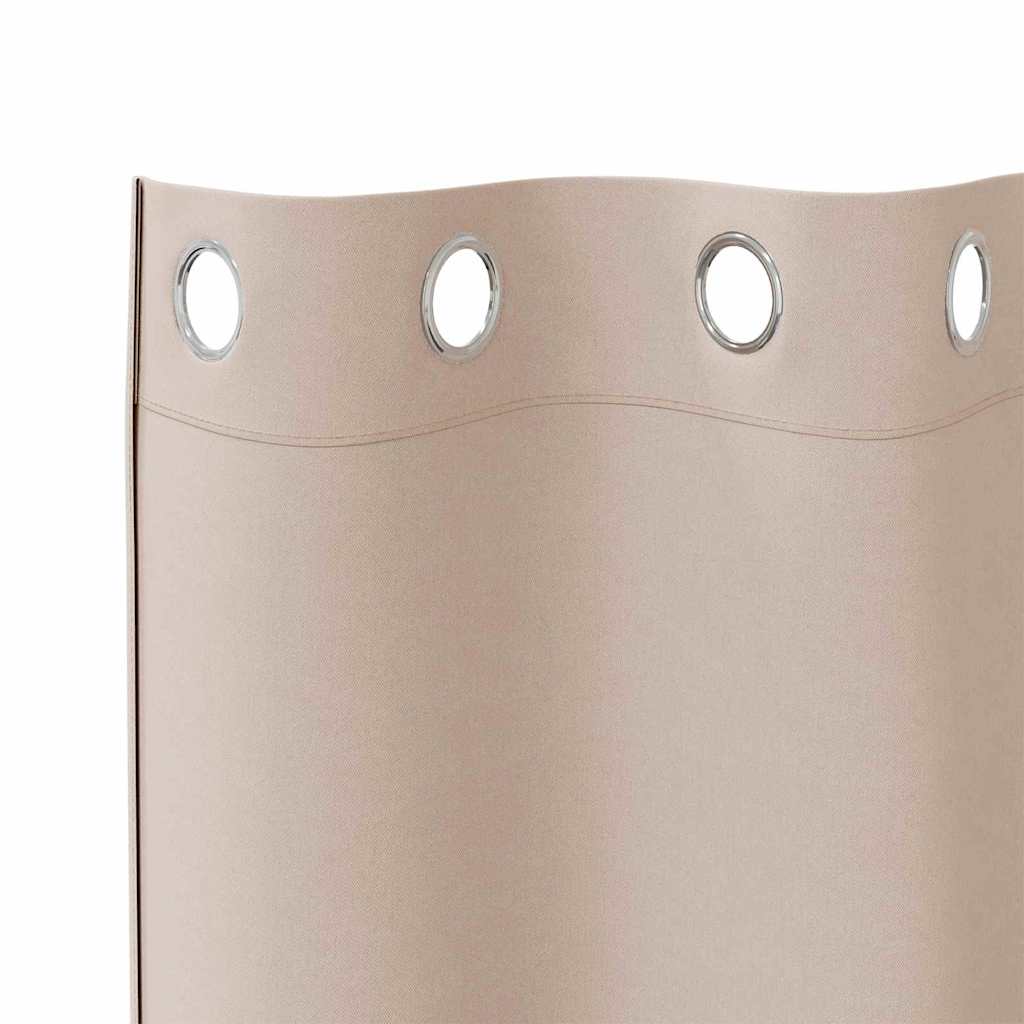 Blackout Curtains with Curtains Taupe Polyester