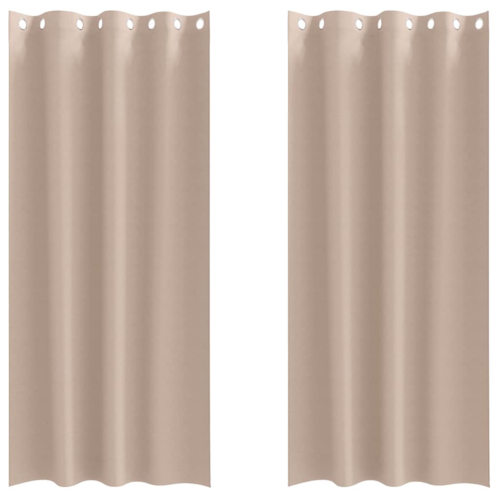 Blackout Curtains with Curtains Taupe Polyester